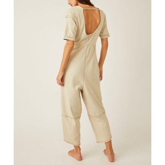 FREE PEOPLE Good Side Romper / Lime Bean - Picture 6 of 9